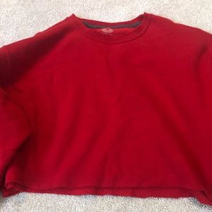 Cropped red sweater